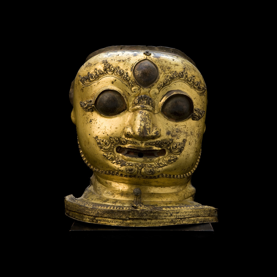 Gilt Bronze Mask of Bhairava
